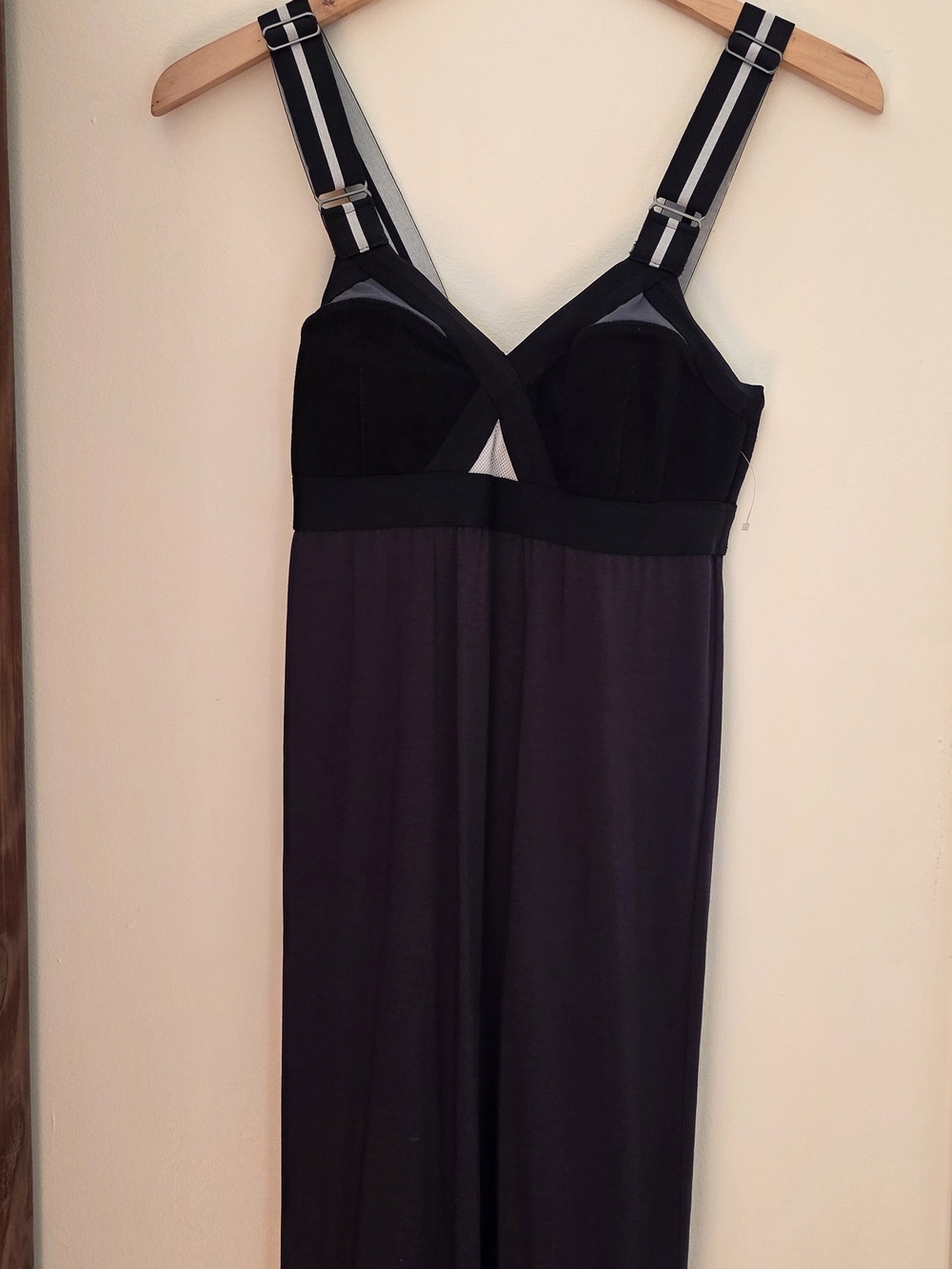 VPL NWT Black and Charcoal Midi Dress size 2